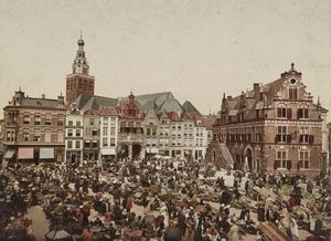 Det store marked, Nijmegen, ca. 1900 af Unbekannt