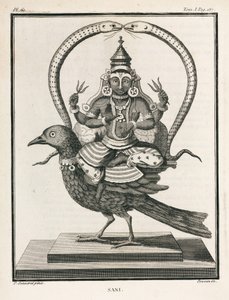 Den hinduistiske gud Sani af Unbekannt