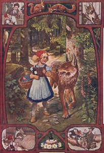 Den Lille Rødhætte, ca. 1910 (tryk) af Unbekannter Künstler