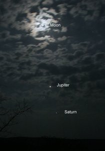 Månen, Jupiter og Saturn, 2005 af Unbekannt