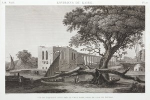 Akvædukten ved Old Cairo, fra øen Roudah, Egypten, c 1798 af Unbekannt