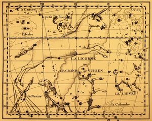 Konstellationerne Monoceros og Canis Major. af Unbekannter Künstler