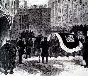 Begravelsen af Henry John Temple, 3. Viscount Palmerston. af Unbekannt