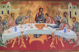 Den sidste nadver. Saint-Antoine-le-Grand ortodokse kirke Saint-Laurent-en-Royans Frankrig af Unbekannt