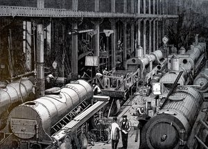 Produktionsgulvet hos Robert Stephenson and Company. af Unbekannt