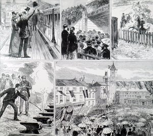 Åbningen af Newbury og Didcot jernbanen af Unbekannt