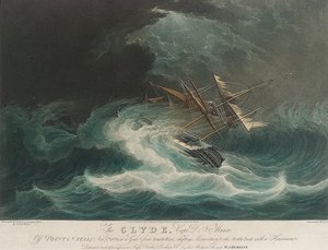 Skibet Clyde, ud for Point Natal (), fanget i stormen den 1. november af Unbekannter Künstler
