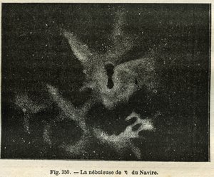 Skibets tåge. Indgravering fra Camille Flammarions "The Stars and Other Curiosities of the Sky" af Unbekannt
