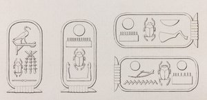 Theben: Hieroglyffer, tæt på af Unbekannt