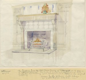 Tittensor - Pejs fra Manor House: akvarelmaleri, 1938 af Unbekannt