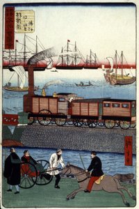 Trafik i en japansk havn af Unbekannter Künstler