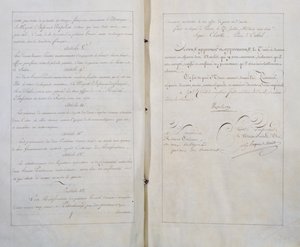 Traktat om evig fred og venskab mellem Frankrig og Rusland, underskrevet i Paris den 20. juli af Unbekannt