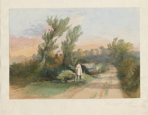 Trentham - "The Green Bough": akvarelmaleri, nd [?19. århundrede] af Unbekannt