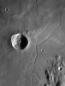 Triesnecker krater og Rille af Unbekannter Künstler