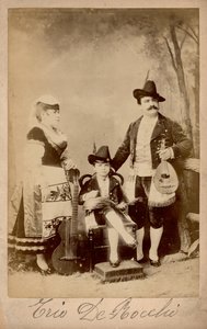 Bocchi Trio, Lombardiet, ca. 1880 (s/h-billede) af Unbekannter Künstler