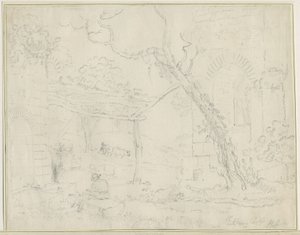 Tutbury Castle: pencil drawing, nd [? 19th cent] dani af Unbekannt
