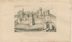 Tutbury Castle: Stålgravering, 1620 af Unbekannt