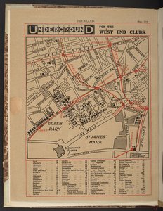 Underground for West End-klubberne, maj 1910 af Unbekannter Künstler