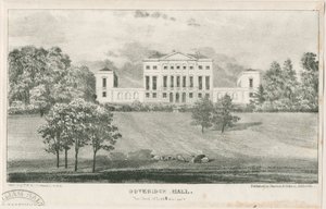 Uttoxeter - Doveridge Hall: lithograph, nd [c 1839] dani af Unbekannt