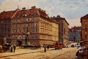 Wien Freiung, begyndelsen af det 20. århundrede (postkort) af Unbekannter Künstler