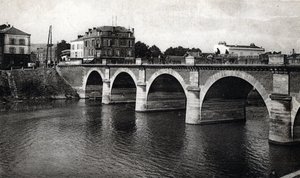Udsigt over Marne-broen i Epernay, Marne - postkort 1910 ca Privatsamling af Unbekannter Künstler