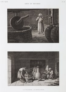 Eddike Eddikeproducent og destilleri, Egypten, ca 1798 af Unbekannt
