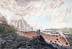Vokanisk udbrud på Piton de la Fournaise, Reunion Island af Unbekannter Künstler