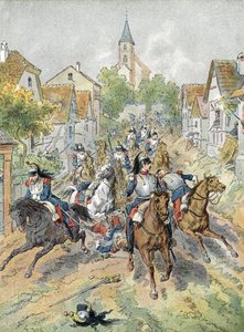 1870-krigen: anklage over kyrasser under slaget ved Froeschwiller-Woerth (1870) af Unbekannter Künstler