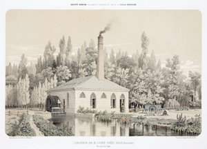 Water Power, zinkvalseværk før 1900 (Laminoir), Saint Louis, nær Bray, Frankrig af Unbekannt