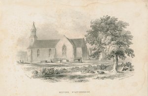 Weeford Church: litografi, 1841 af Unbekannt