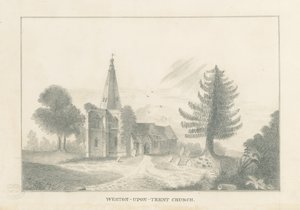 Weston-on-Trent Church: blyantstegning, nd [1800-tallet] af Unbekannt