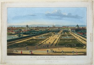 Udsigt over Belvedere Gardens i Wien mod Lower Belvedere