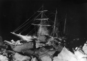 Imperial Trans-Antarctic Expedition: Endurance sidder fast, ca. 1914-17 (foto)