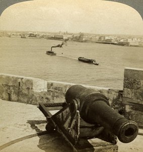 Cannon, Morro Castle, Havana, Cuba. af Underwood and Underwood