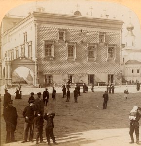 Berømt rød trappe og gamle palads, Moskva, Rusland, 1900. af Underwood and Underwood