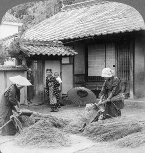 Landmandskoner på arbejde, Iwakuni, Japan, 1904.