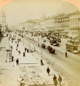 Nevsky Prospekt, hovedgaden i Skt. Petersborg, Rusland, 1897