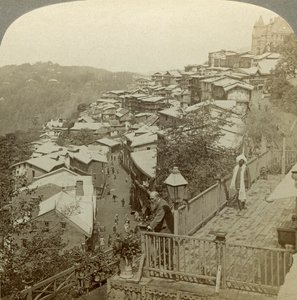 Simla, Indiens sommerhovedstad, omkring 1900-tallet. af Underwood and Underwood