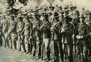 Soldater fra Australien, New Zealand, Canada og Sydafrika, 1914-1918, c1920. af Underwood and Underwood