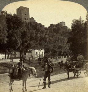 Alhambra, Granada, Andalusien, Spanien. af Underwood and Underwood
