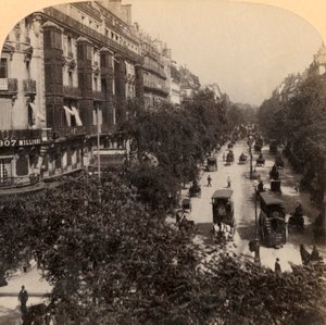 The Grand Boulevard, Paris, Frankrig, 1894. af Underwood and Underwood