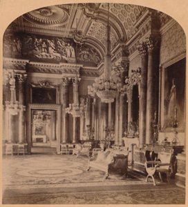 The Queens Gorgeous Blue Room, Buckingham Palace, London, England, 1900. af Underwood and Underwood