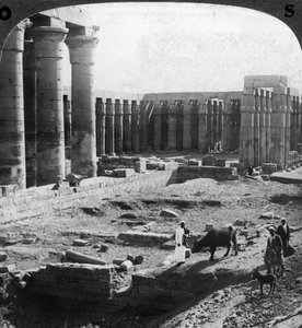 Luxor-templet, Theben, Egypten, c1900. af Underwood and Underwood