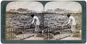 De rodede tage i Seoul, hovedstaden i Eremitkongeriget Korea, 1904. af Underwood and Underwood