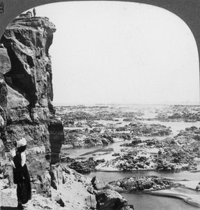 Den anden grå stær af Nilen set fra sydvest, Egypten, 1905.