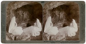 Jesu grav, uden for Jerusalem, Palæstina, 1904. af Underwood and Underwood