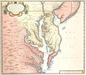 Et nyt kort over Virginia og Maryland og de forbedrede dele af Pennsylvania og New Jersey af Unidentified