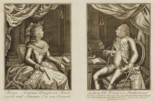 Maria Antonie og Ludvig XVI af Unidentified