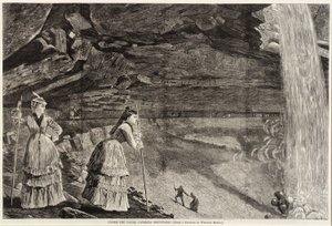 Under vandfaldet, Catskill-bjergene af Unidentified