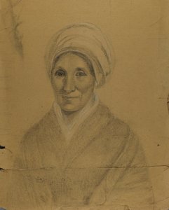 Kvinde iført turban af Unidentified